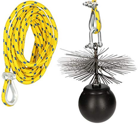 KOTARBAU Ensemble de balai de cheminée en acier inoxydable Toutes tailles