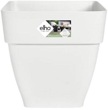 Elho Vibia Campana Square Blumentopf, Weiss, 36 CM