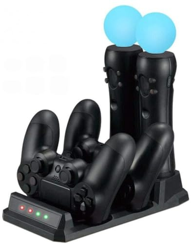OSTENT 4 in 1 Ladegerät Power Station Dock Stand für PS4 PS VR Controller