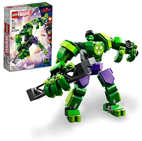 LEGO 76241 Marvel Hulk Mech Armour, Avengers Action Figure Set, Collectable Super Hero Buildable Toys for Boys and Girls Aged 6 Plus, Gift Idea