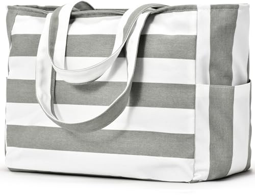 oscaurt Beach Bag Large Tote Bag Shopper Bag Birthday Gifts for Women, Waterproof Shoulder Sports Foldable Shopper