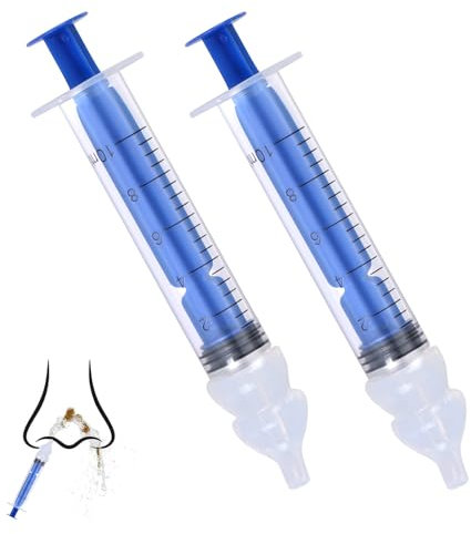 Nasendusche Wiederverwendbare Nasenreiniger 10ml Nasenspülung Tragbares Nasenreinigungs Sicherer und Komfortabel 2 Stück