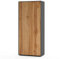 SIMPLYFURN Büroschrank Amira T00, geschlossener Schrank mit 2 großen Türen, Anthrazit & Eiche Wotan, Push-to-Open, 180x80x40 cm, Aktenschrank für Büro und Homeoffice