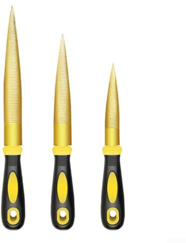 HEIBTENY 3 Piezas 4/6/8 Pulgadas Lima De Madera Para Carpintería, Herramientas De Rallador Semicircular Y Planas Para Limar Y Pulido De Todo Tipo De Madera Blanda/Dura Y Plásticos