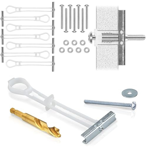 CondoMounts Universal Metal Stud Anchors | Steel | Wall Mounting | TV Mount for Metal Studs | Supports 90lbs | Elephant Anchor Kit Mounting (Steel Stud TV Mounting Kit, 8 Anchors)