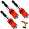 Batheidon 3Pcs Porte-embouts Magnétique Cloison Sèche, porte embout visseuse, Tige à Changement Rapide, 1/4 Hexagonale, avec 3 Embouts PH2, Compatible avec Perceuses et Visseuses (Rouge)