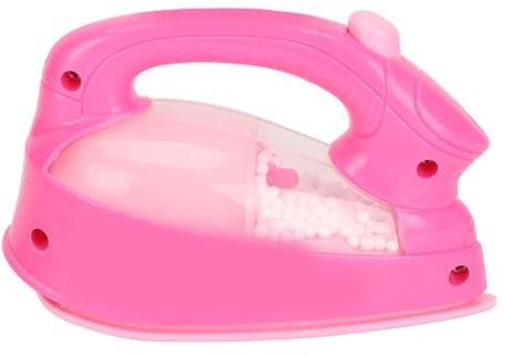 Cryfokt Mini Fer à Repasser pour Enfants, Jouet pour Faire Semblant de Faire Le Ménage avec Effets de Lumière en Rose, Parfait pour Les Salles de Jeux à Domicile et Les Jardins d'enfants