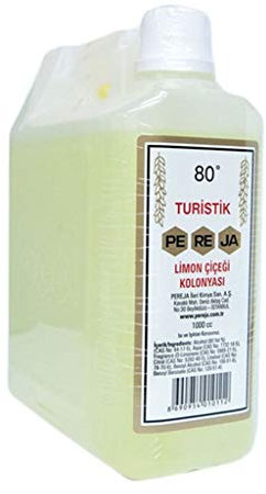 Pereja Kolonya Zitrone 1Liter Türkisches Duftwasser im Mini-Kanister | After Shave |Desinfizierend Rasierwasser | Kölnisch Wasser traditionell türkisch
