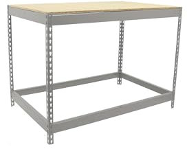 Simon Rack Banco de Trabajo Taller, Mesa de Trabajo Taller, Carga Máxima 400 kg, 900x1500x900 mm, Bricolaje, Galva/Madera - BT-Basic