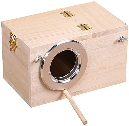 ANCLLO Durable Sittich Nistkasten Vogelhaus Wellensittich Holz Brutkasten für Lovebirds Papageien Paarungsbox