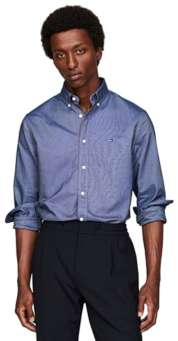 Tommy Hilfiger Camisa Hombre Flex Poplin Fake Solid Regular Fit