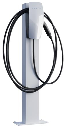Tesla VoltStand Colonne de charge avec plaque de base Blanc