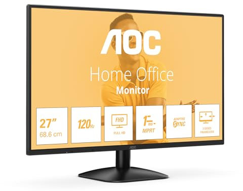 AOC 27B31H - Monitor 27 Pulgadas FHD, 120Hz, LCD, 1 ms MPRT, Adaptive Sync., Low Blue Light (1920x1080, HDMI, D-Sub), Negro