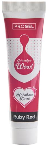 Colorant alimentaire professionnel Rainbow Dust ProGel, rouge rubis 25 g