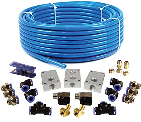 PRIMEFIT 1/2 in. X 100 FT. Nylon TUBING with AIR Piping System AIR Push to Connect KIT 26-