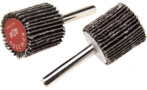 Create idea 2 x 6mm Shank 40 Grit Flap Wheel Disc Sanding 25x25mm Abrasive for Drill