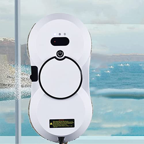 ATRNA Robot Nettoyeur Vitre, Robot Laveur de Vitre Automatique Système de Sécurité 2800pa de Aspiration Puissante-White