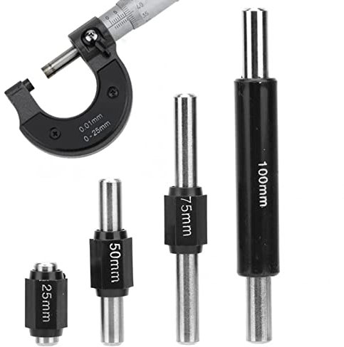 4PCS Industria Micrometer Calibration Bar Outside Micrometer Standard Caliper Calibration Rod Bar 25mm 50mm 75mm 100mm