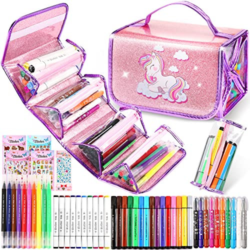 MeCids Kinder Marker Set mit Bleistift Fall Schule Art Supply Kit Waschbare Marker Buntstifte Malerei Zeichnung Coloring Arts/Handwerk Geschenke für Jungen Mädchen