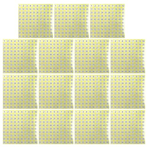 1 fino a 100 adesivi numerici digitali, 15 fogli, adesivi con numeri autoadesivi, impermeabili, etichette numeriche rotonde, adesivi fai da te, adesivi decorativi per date, design manuale.