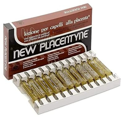 Generisch Haarausfall-Ampullen New Placentyne für Haare, 12 x 10 ml zur Restrukturierung, Plazenta Haarlotion mit Pantovit, Unisex, Erwachsene