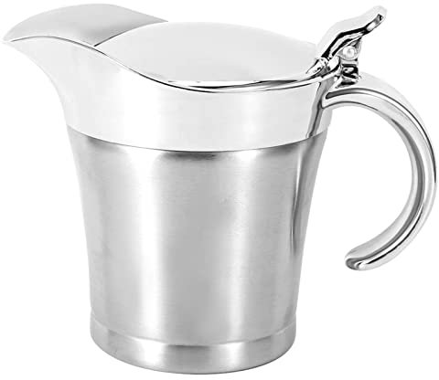 FLEXMAN Saucière Thermique à Double Isolation en Acier Inoxydable de 750 ml, Saucière Portable avec Couvercle, Chauffe Sauce pour Thanksgiving, Noël, Repas de Famille