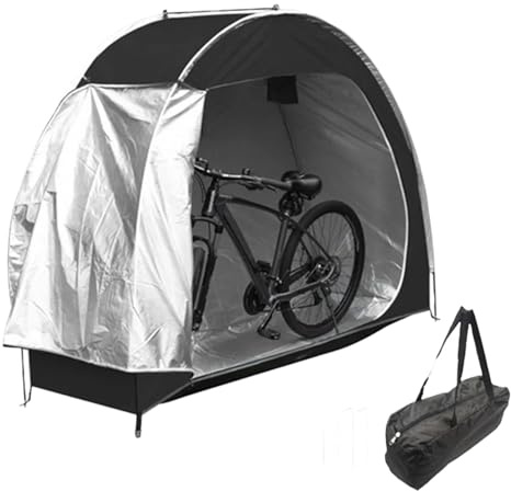 Cykelskydd 76,8 x 64,2 x 31,5 tum Cykeltält Regn- och UV-skyddscykelskydd med fönster och innerficka Cykel Fiske Cykelcykel, cykeltält, cykelskydd för cykel
