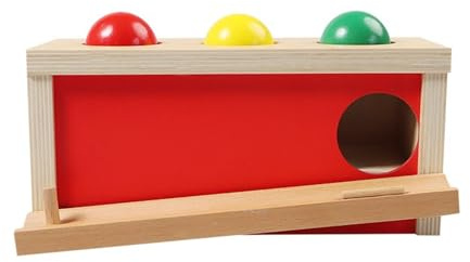 LLTCMYGS Caja de permanencia de Objetos de Juguetes Montessori, Ayuda didáctica de Madera para el Entrenamiento de Seguimiento Visual de los niños