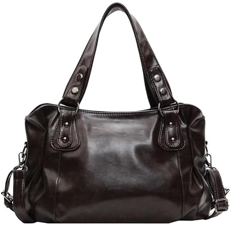 Sac fourre-tout en cuir PU pour femmes, sac à bandoulière de grande capacité, sac messager décontracté, sac à poignée supérieure, sacs Hobo pour le travail