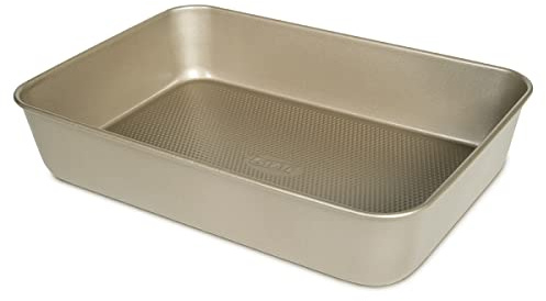 Glad Baking Pan Nonstick - Oblong Metal Dish for Cake and Lasagna - Heavy Duty Carbon Steel Bakeware, Large
