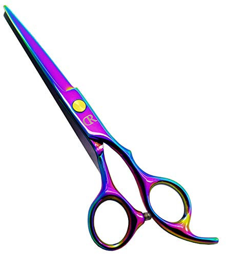 Professionelle Friseurschere, 6 Zoll Friseur Haarschneideschere Scharfe Klingen Friseur Haarschnitt Für Frauen/Männer/Kinder 440c Edelstahl Regenbogen