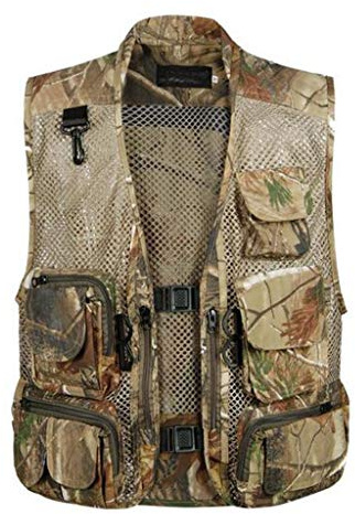 Inzopo - Chaleco de Malla para Deportes al Aire Libre, Varios Bolsillos, para Pesca, fotografía, Caza, Tiro, Viajes, Secado rápido, M-XXXL, Camuflaje del Desierto, XL