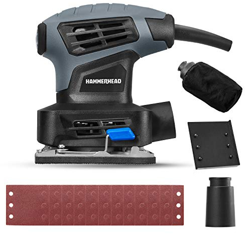 Hammerhead 2.0-Amp 1/4 Sheet Palm Sander with 12pcs Sandpaper– HAPS020