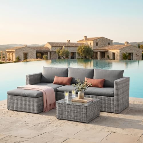 EVRE Malibu Rattan Garden Furniture Set