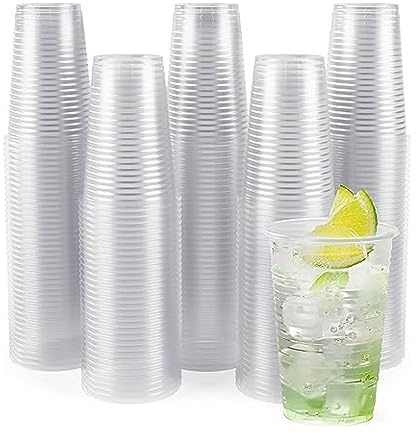 HOMESHOPA Disposable Cups Pack of 1000-Clear, Food Grade Disposable Plastic Glasses for Parties, Events, Travel, Barbeque, Christmas, Plastic Cups for Soft Drinks, Water Dispenser, Beer-6 oz 180 cc