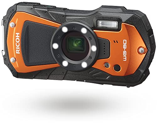 Ricoh WG-80 Orange Waterproof Digital Camera Shockproof Freezeproof Crushproof (International Version)
