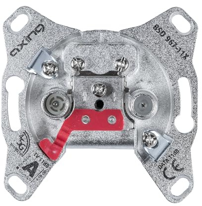 Axing BSD 967-11X multimediagenomföringsdosa 11 dB 5–1800 MHz kabel-tv TV-uttag bredband backkanal-lämplig CATV DATA