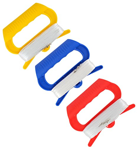 Simxkai Kite String with Handle for Kids, Line Spool for Kids & Adults,50lb×360ft Thread of Each Reel(3 Pack)