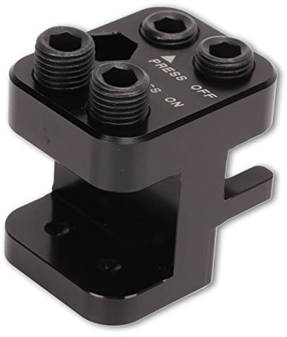 Headerbs Motorcycle Master Link Press Tool Billet Aluminum Black Anodized for 520 525 530 Chain, ATV Motorbike Chain Link Press Tool Kit with Wear-Resistant Steel Pins