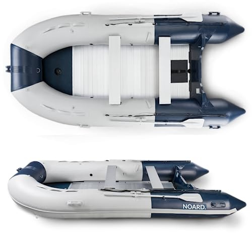 NOARD Gommone Gonfiabile | Fondo in Alluminio | 3,80 m | Montaggio Veloce | Adatto per gli Sport Acquatici | Leggero e Facile da Trasportare
