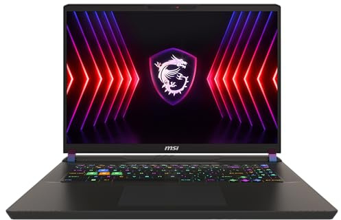 MSI Vector 17 HX - Laptop da gaming, 17,0 QHD+ 240Hz, Intel Core i9-13980HX, NVIDIA GeForce RTX 4080, 32 GB DDR5, 1 TB SSD, Windows 11 Home, Tastiera QWERTZ, A13VHG-813, Grigio Cosmo