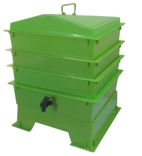 Allevamento di lombrichi da 50 L, Compostiera per lombrichi a 5 vassoi, Sistema di compostaggio per lombrichi, Contenitori per compostaggio per il riciclaggio dei rifiuti alimentari