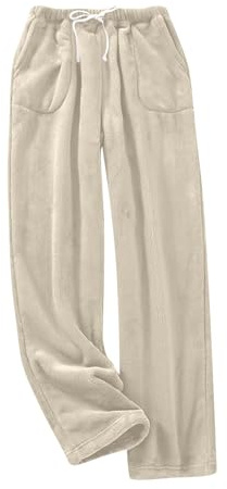 Pantalon en peluche pour homme et femme - En polaire - Pour homme et femme - Pyjama épais - Pyjama en peluche - Doux - Polaire - Pyjama pour homme et femme - Pyjama d'intérieur - Pantalon long - Chaud