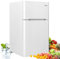 FANTASK Frigorifero da 90 l con congelatore da 27 l, congelatore, mini frigorifero (bianco) [classe energetica E]