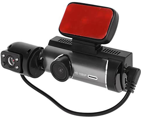 Vikye Dash CAM Delantera Trasera, Cámara de Tablero HD HD de 1080p para Automóviles, Visión Nocturna, Pantalla 3.16, Grabación de Bucle Monitor de Inversión de Estacionamiento