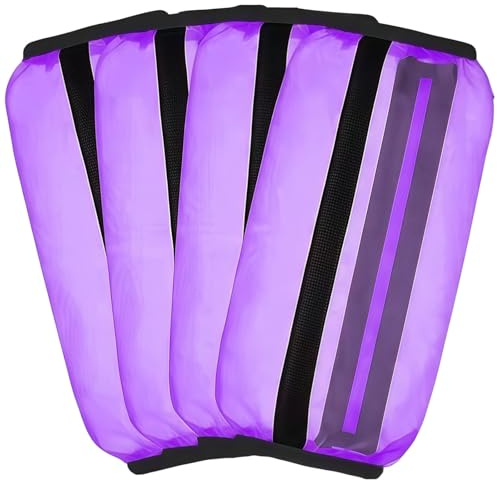Juego de 4 botas de protección contra moscas de caballo, cómodas envolturas de nailon para caballos, material transparente con bandas elásticas para un uso prolongado