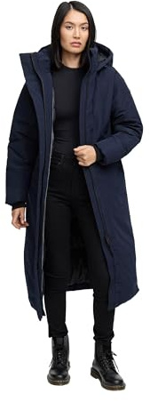 Navahoo Damkappa med magnetisk täcklist och ryggsäckshållare, varm vinterjacka, snövakt 14 XS-5XL, marinblå, XS