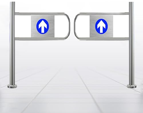 Puerta de seguridad automática unidireccional para entrada al supermercado, puerta batiente de metal de 100 x 100 cm, control de acceso direccional de cierre automático, portal de tienda duradero y