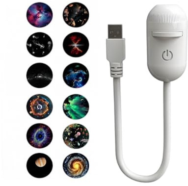 Galaxprojektor nattlampa, 2-i-1 galax stjärnprojektorlampa, 360° justerbar USB-himmel nattlampa takprojektorer, sovrumsdekor, gåvor för vuxna och barn