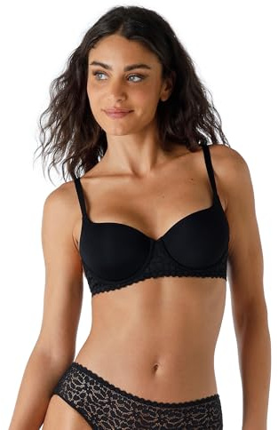 Lovable Reggiseno Balconcino Imbottito con Ferretto | Coppe Preformate, Comfort Quotidiano e Femminilità | Value Elegance Donna, Nero, 36 / 4B